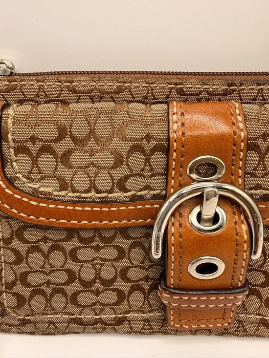 Vintage Coach Y2K SoHo Signature Wristlet Wallet - Picture 2 of 11